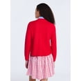 thumbnail image 3 of Free Assembly Women's Ruffle Neck Cardigan Sweater, Midweight, Sizes XS-XXL, 3 of 4