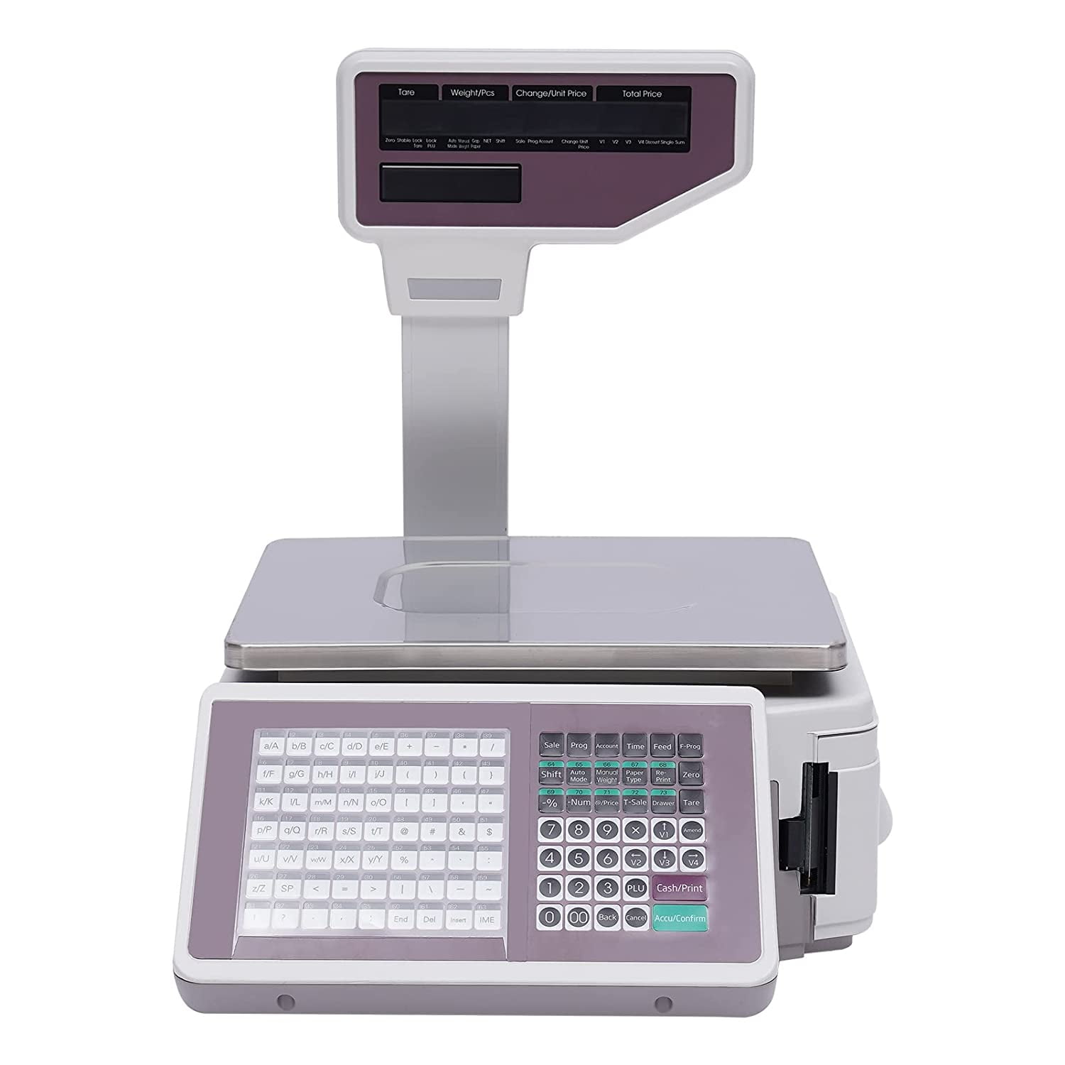 FETCOI Electronic Price Computing Scale, 66lb Multifunctional Electronic Commercial Food Meat Produce Weight Scale with LCD Screen for Weighing, Setting Prices, Making Change