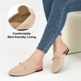 thumbnail image 4 of Decould sylf Womens Mules Flats Shoes Comfortable Suede Slip On Shoe Round Toe Dressy Casual Buckle Loafers, 4 of 6