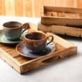 thumbnail image 3 of Mango Wood Serving Trays with Handle, Set of 3 Serving Platters, Appetizer Trays for Serving Food, Coffee, Fruits, Dessert, Cookies at The Parties, 3 of 5