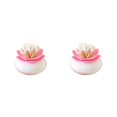 thumbnail image 4 of Cateissary 2020 soporte de flor de loto caja de palillos de caja de almacenamiento de bastoncillos de algodón rosa/verde Rosa 2piezas Cateissary CBP010560, 4 of 6
