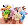 thumbnail image 2 of 10 Pieces Soft Plush Animal Finger Puppet Set Animal Finger Puppets, 2 of 5