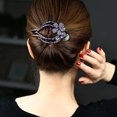 thumbnail image 3 of GROFRY Women Dovetail Hairpin Flower Design Easy to Use Delicate Elegant Hair Pin for Travel, 3 of 8
