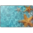 thumbnail image 4 of Dreamtimes Starfish Summer Beach Area Rug 72x48in Sea Water Blue Non-Slip Floor Carpet Comfort Floor Mats Decor for Indoor Living Dining Room and Bedroom Area, 4 of 7