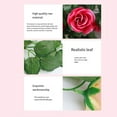 thumbnail image 3 of Billuyoard Planta de flores artificiales, rosas falsas, plantas para el hogar, rosa colgante decorativa, autoensamblaje para balcón, balcón, Type3 NO3, 3 of 6