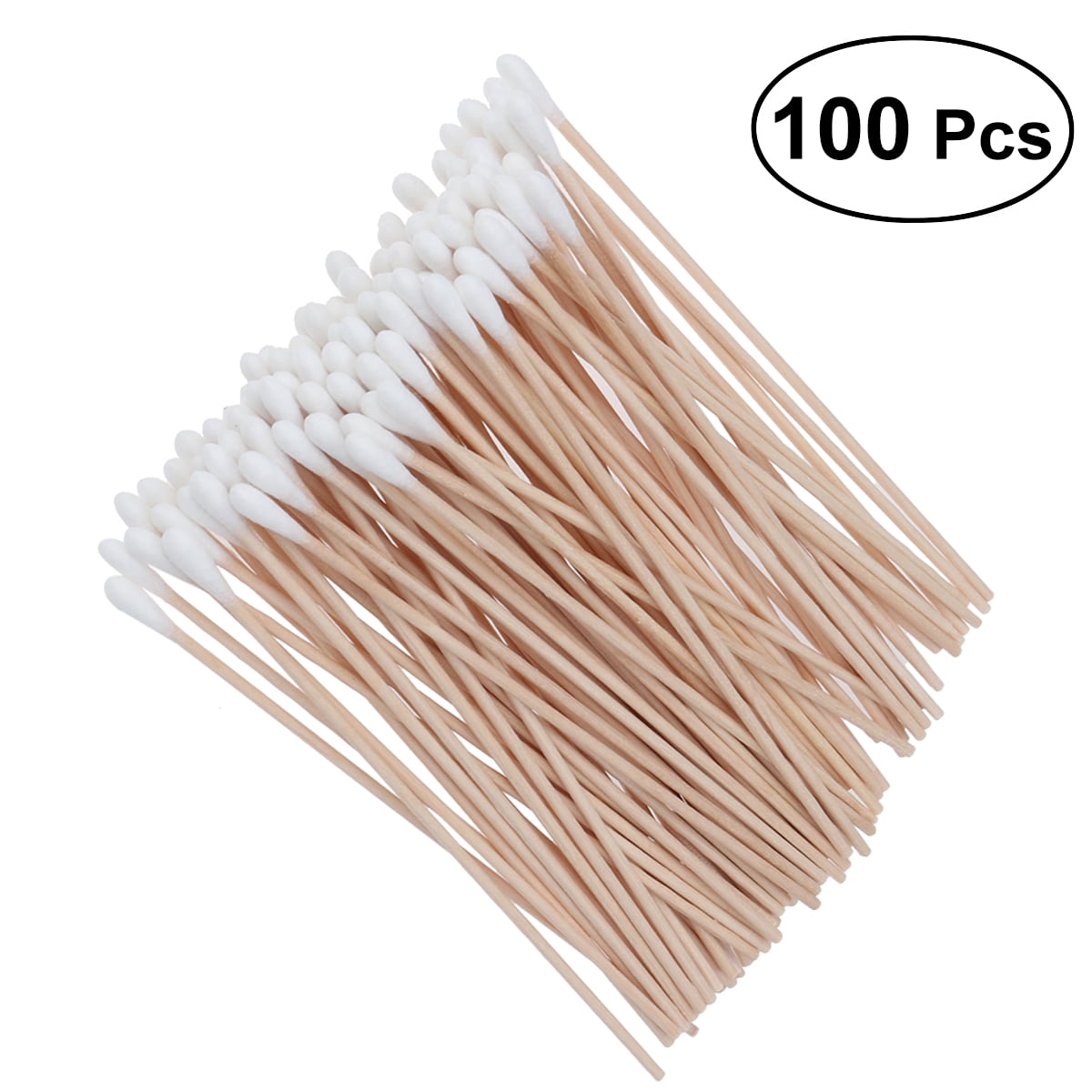 100Pcs/Bag 100%Cotton Swab Applicator Q-tip Swabs 150mm Long Wood Handle DIY Set 