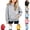 Gray, variant on YOUYEDIAN Preppy Hoodies for Teen Girls Fall Winter Fleece Lined Hooded Sweatshirt Kids Casual Versatile Pullover