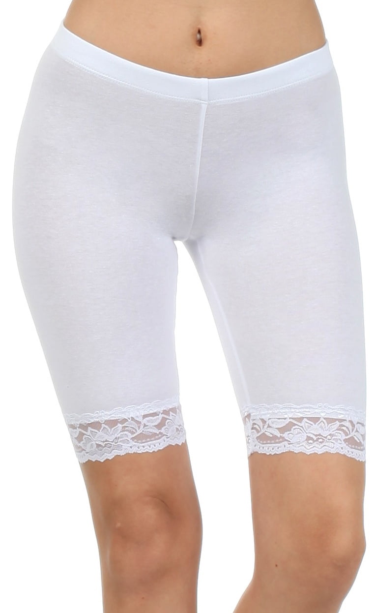 Sakkas Cotton Blend Lace Trim Stretch 