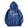 thumbnail image 5 of XAOFW Letter Print Pullover Hoodies For Women Long Sleeve Casual Hooded Sweatshirt Oversized Soft Cozy Streetwear Trendy· Top XL, 5 of 5