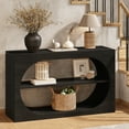 thumbnail image 2 of Tarnorci 54" Farmhouse Console Table, Wood Sofa Table with Storage for Living Room, Hallway, Black, 2 of 10