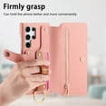 thumbnail image 2 of Allytechgroup Wallet Phone Case for Samsung Galaxy S25 Ultra with Credit Card Slot, PU Leather Phone Case RFID Blocking Stand Shockproof Full Body Protective Bumper for Women Girls, Pink, 2 of 10