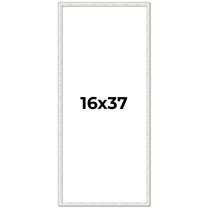 16x37 Frame White Real Wood Picture Frame Width 0.75 inches | Interior Frame Depth 0.5 inches |