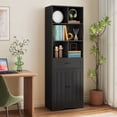 thumbnail image 5 of Asofer Pantry Storage Cabinet with Doors & Drawer & Adjustable Shelves for Kitchen, Living Room, Black, 5 of 5