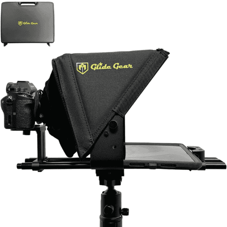 glide gear tmp 500 universal camera tripod / shoulder rig teleprompter