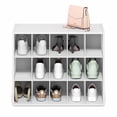 thumbnail image 4 of Furinno FANO 15-Cube Stackable Shoe Rack for Closet Entryway White, 4 of 5