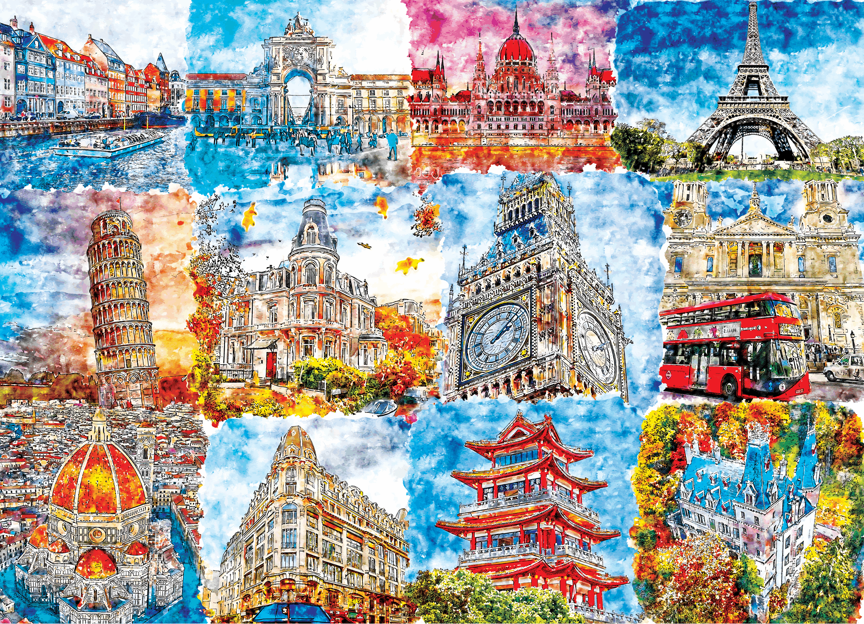 Animal Landscape 4000 Pieces of Jigsaw Art Fun Family Puzzles Perfectly Assembled Jigsaw Puzzles Adult Jigsaw Puzzles
