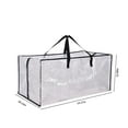 thumbnail image 4 of Ikohbadg Heavy Duty Extra Large Clear Moving Bags Backpack Straps Strong Handles & Zippers, Storage Tote For Space Saving, Fold Flat Clothes Organization And Storage Bag, 4 of 7