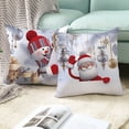 thumbnail image 6 of CIYISON Simple 45x45cm Smile Snowman Pillow Cover Christmas Backrest Cushion for Case Cushion Cover Pillowcase for Male Female, 6 of 11