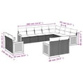 thumbnail image 2 of vidaXL Garden Sofa Set Black and Cream White, 2 of 4