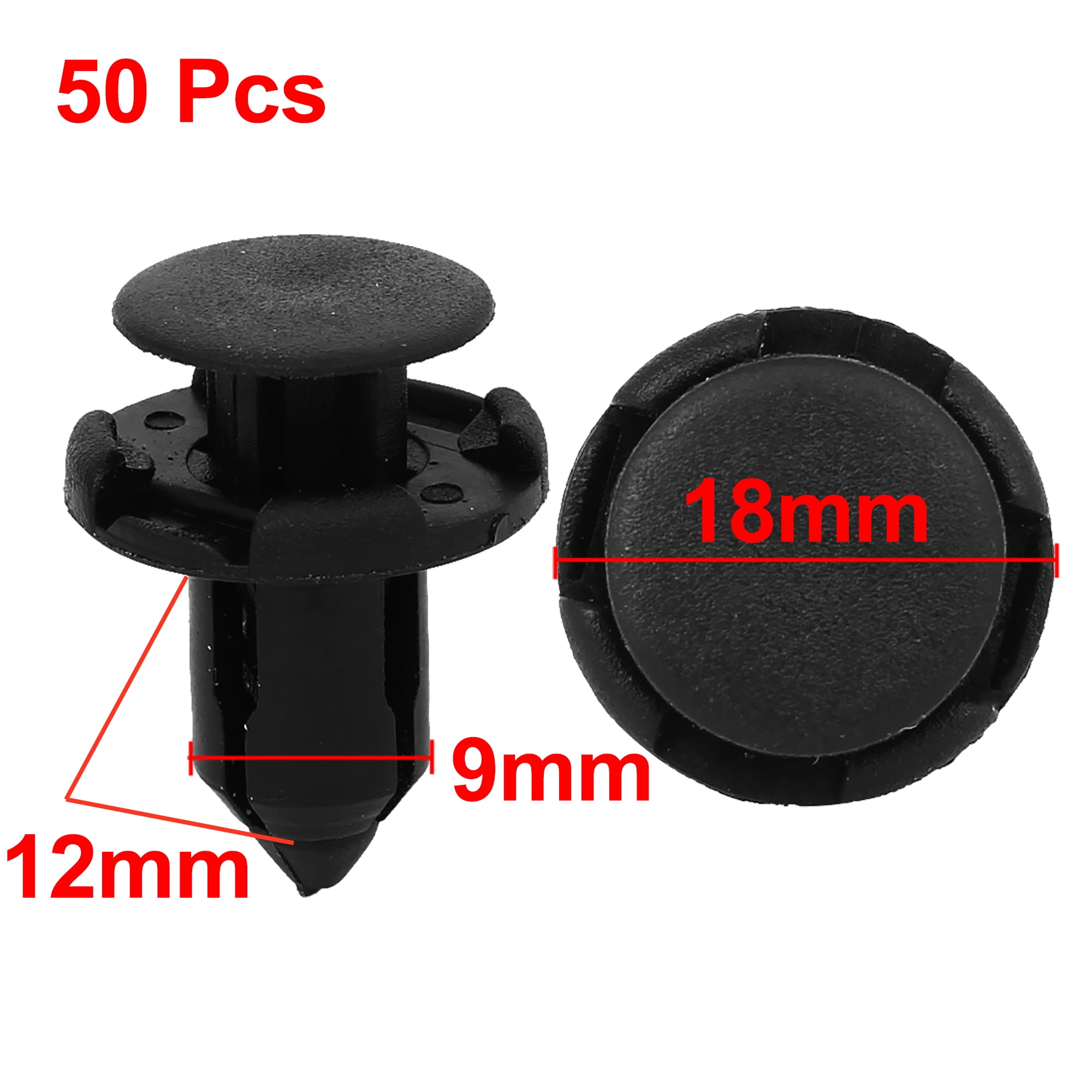 50pcs Rivet Fastener Fender Retainer Push Clips 0.36" for Honda