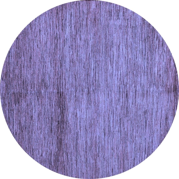 Ahgly Company Indoor Round Oriental Blue Modern Area Rugs, 3' Round