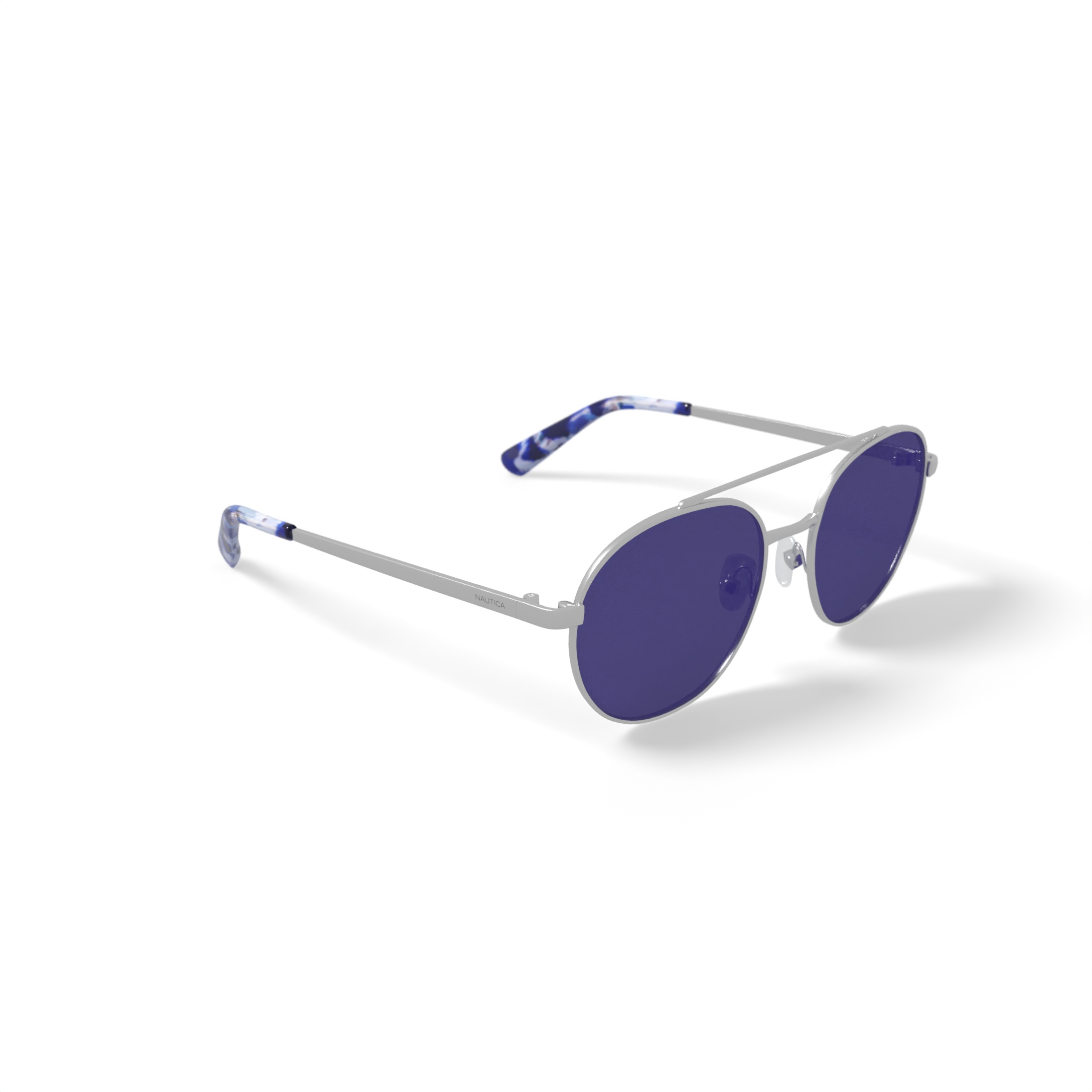 Nautica Women's Rx'able Fashion Sunglasses, NLS6012, Silver, 53-18-140, with Case
