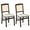 Brown, variant on Gymax Folding Dining Chairs Set of 2 w/Linen Padded Seat & Rattan Backrest for Kitchen Natural & Beige