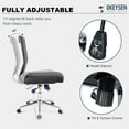 thumbnail image 5 of Okeysen Armless Office Desk Chair, Mid Back Ergonomic Swivel Conference Room Chair, Adjustable Height PU Leather Home Desk Chair, Modern Small Rolling Computer Task Chair, Black, 5 of 7