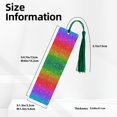 thumbnail image 3 of Kdxio Rainbow Glitter Print Metal Tassel Bookmarks,Perfect Gift for Art Lovers and Bookworms Metal Bookmarks for Women, 3 of 8