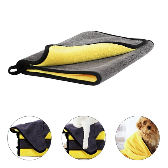 COMPUKAS Large Pet Dog Bath Towel, Water Absorbent and Skin Friendly, Assorted Colors for Quick Drying