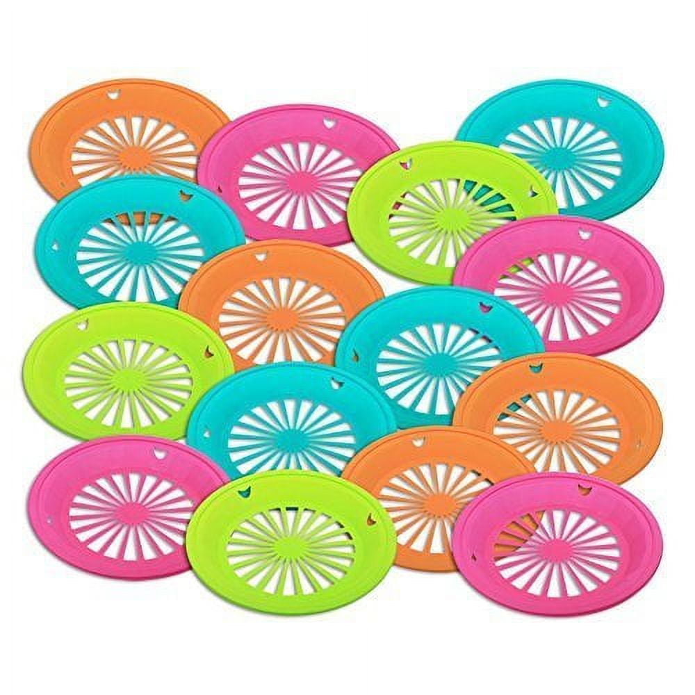 Set of 12 Reusable 10.5 Plastic Paper Plate Holders in Bright Colors Multicolor Walmart