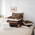 thumbnail image 5 of YST Bookshelf Bedding Set King Size,Vintage Library Bookcase 7 Piece Comforter Set,Western Bookshelf Books Bed in a Bag,Education Academic Collection Flat Fitted Sheet Soft Warm Room Decor, 5 of 5