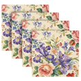 thumbnail image 5 of Iauyy Satin Napkins Set of 4- Watercolor Flower DIY Printing Decoration Cloth Napkin- Easy Care for Home/Party, 5 of 8