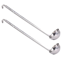 OFFIGAM Cooking Utensils Soup Ladle Stainless Steel Long Handle 2Pcs