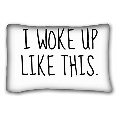 Winhome I Woke Up Like This Rectangle Pillow Two Sides Zippered