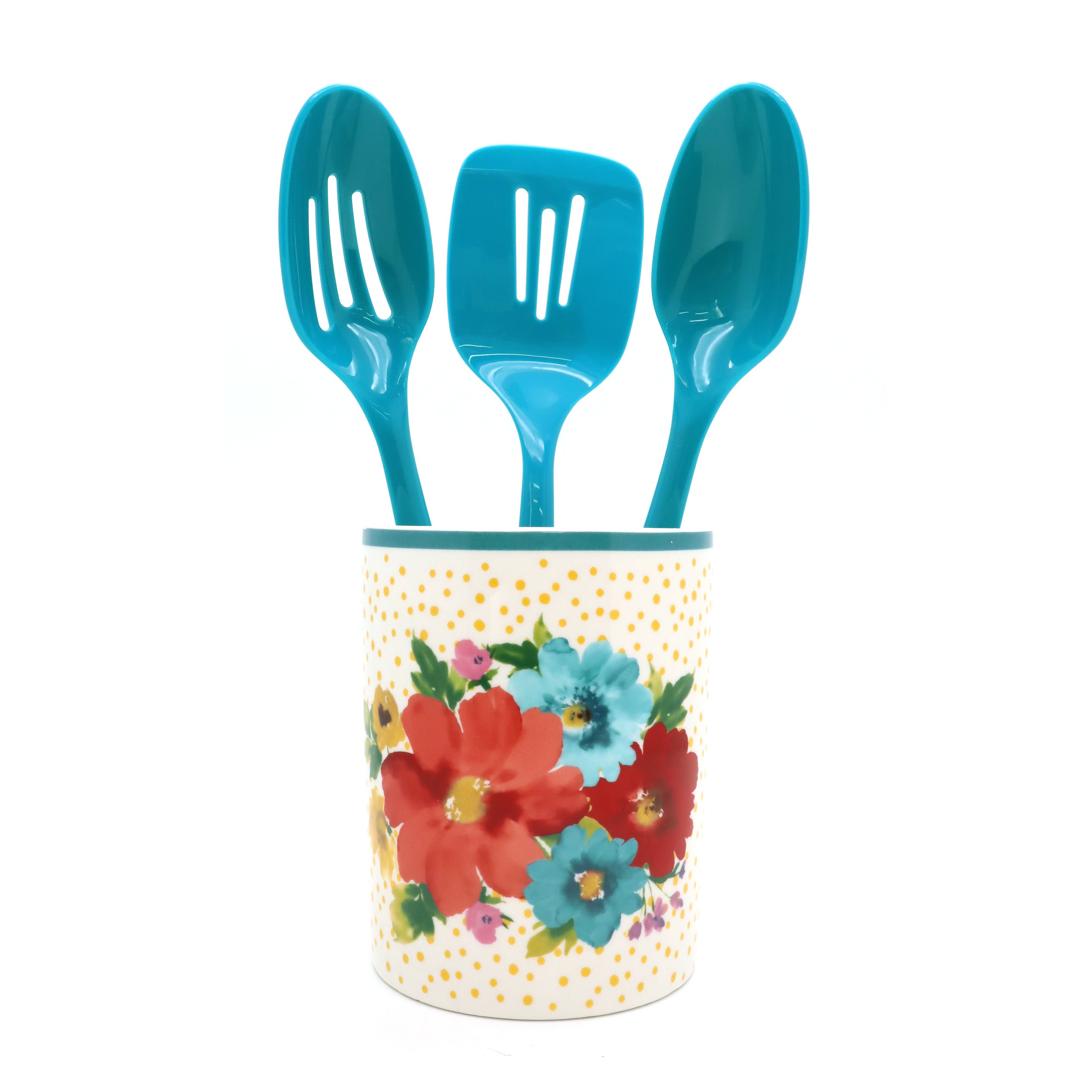 The Pioneer Woman Breezy Blossom 20-Piece Tool and Crock Set - image 2 of 7