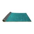 thumbnail image 2 of Ahgly Company Indoor Round Abstract Turquoise Blue Contemporary Area Rugs, 3' Round, 2 of 4