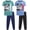 Blue/Teal Basketball, variant on Pro Athlete Boys Sweatsuit Set Short Sleeve Crewneck Graphic Tees & Tricot Jogger Sweatpants 4 Piece