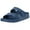 Blue, variant on Mens Double Strap EVA Slide Sandals Sole Flat Casual Comfort Shoes