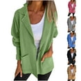 thumbnail image 5 of BangWanChi Womens Cardigan Sweaters Pink Women's Casual Versatile Lapel Pocket Jacket Coat Long Sleeve Hoodless Casual Coat/jacket, 5 of 5