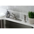 thumbnail image 2 of Kingston KB572SNSP One-Handle 4-Hole 8" Centerset Kitchen Faucet with Side Sprayer in Brushed Nickel, 2 of 7