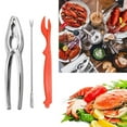 thumbnail image 2 of 3pcs Seafood Tools Crab Crackers Nut Cracker Forks Lobster Set Opener K4E8, 2 of 5