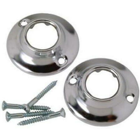 3pc Master Plumber Shower Curtain Rod Flange For Mounting 1 O D