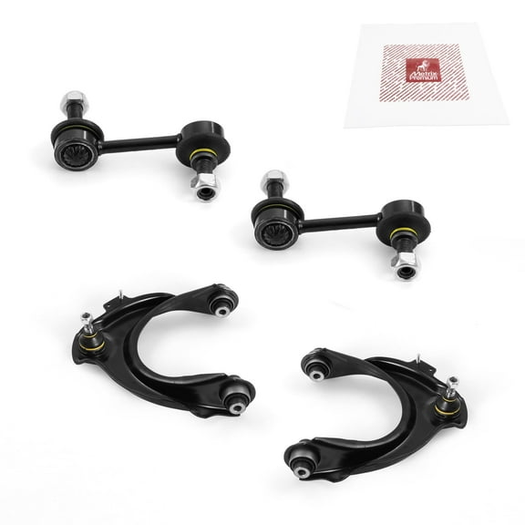 Metrix Premium Chassis Parts - 4 PC Front Upper Control Arm & Front Sway Bar Stabilizer End Link Kit Fits 04-08 Acura TSX, 03-07 Honda Accord, RK620617, RK620616, K90456, K90457