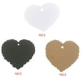 thumbnail image 1 of 100pcs Solid Color Label Kraft Paper Blank Hang Tags solid color gift label Heart Shape Wedding Party Favor Notes Gift Card, 1 of 9