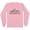 Pink, variant on Skyline Indianapolis Indiana Long Sleeve Shirt Unisex Medium White