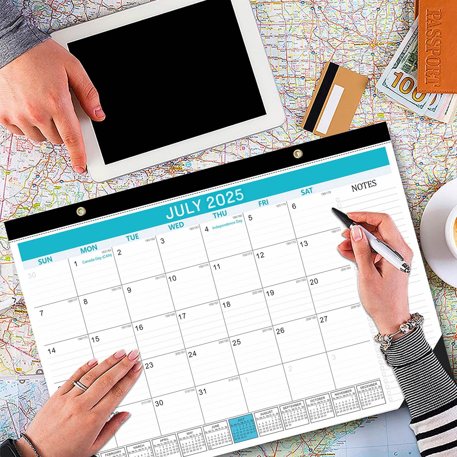 2025 Calendar, Planner Wall Calendar, 18 Month Countdown Desktop Minimalist Desktop Calendar (January 2025 - June 2026)