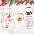 thumbnail image 2 of Medias navideñas con lentejuelas plateadas, adornos navideños de muñeco de nieve, medias navideñas grandes de 19" para fiestas navideñas familiares, 2 of 4