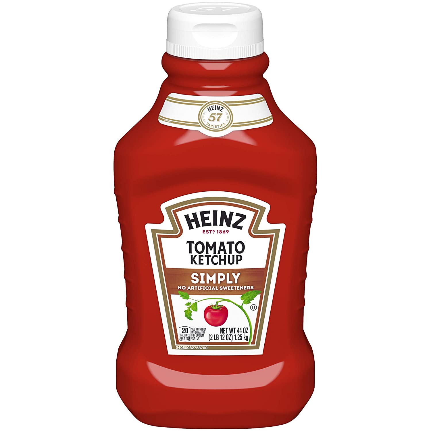 Heinz Simply Tomato Ketchup (44oz Bottle, Pack of 6)