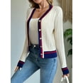 thumbnail image 6 of Cardigan Sweaters for Women Fall Trendy Long Sleeve Chunky Knit Button Up Winter Jacket Casual Outwear Cream White L, 6 of 9